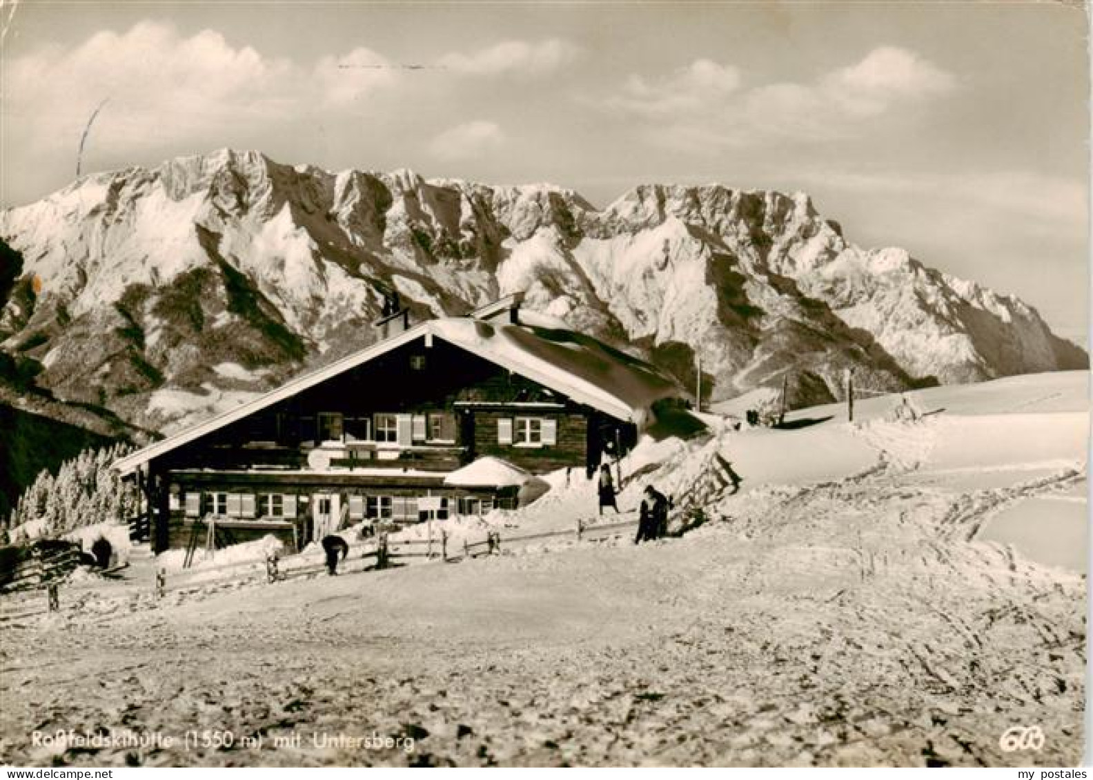 73932128 Berchtesgaden Rossfeldskihuette Mit Untersberg Wintersportplatz Alpen - Berchtesgaden