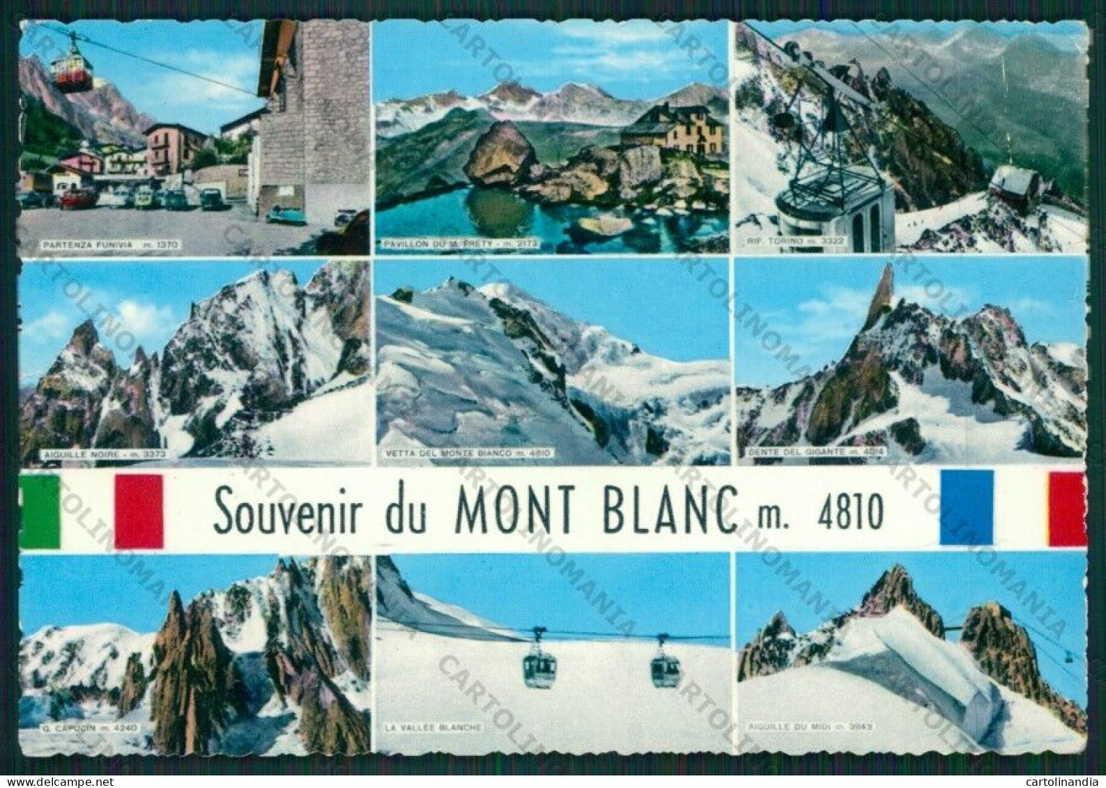 Aosta Courmayeur Monte Bianco Saluti PIEGHE STRAPPINO Foto FG Cartolina KB0796 - Aosta