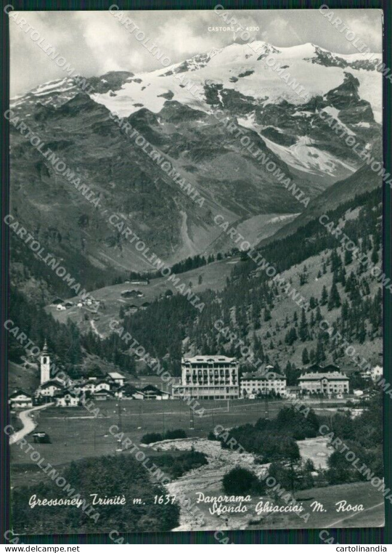 Aosta Gressoney La Trinitè Ghiacciai Del Rosa STRAPPINO Foto FG Cartolina KB1464 - Aosta