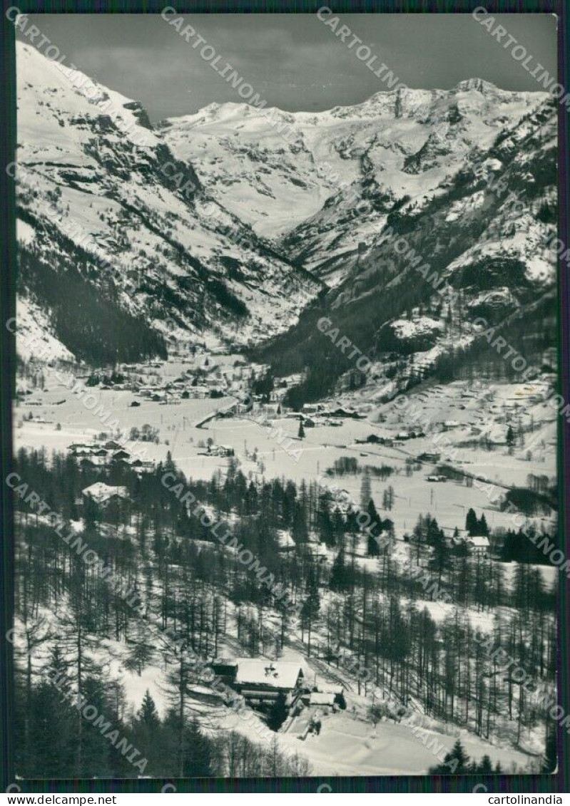 Aosta Gressoney Saint Jean Nevicata Foto FG Cartolina KB1519 - Aosta