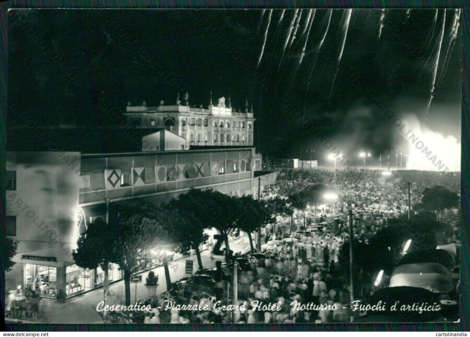 Forlì Cesenatico Fuochi Artificio PIEGHINE Foto FG Cartolina KB1037 - Forlì