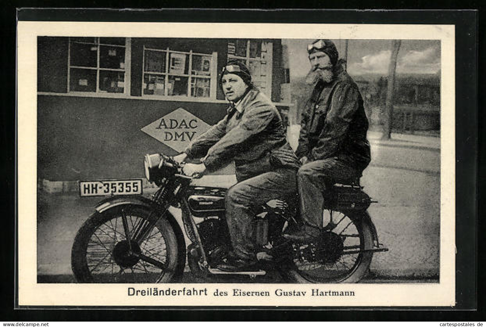 AK Berlin, Dreiländerfahrt D. Eisernen Gustav Hartmann Auf Seinem Zündapp Z300 Motorrad  - Motorbikes