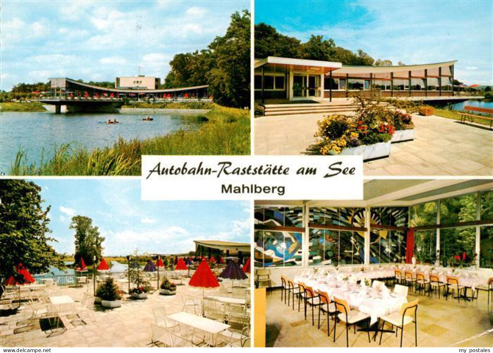 73931440 Mahlberg_Baden BAB Raststaette Am See Terrasse Gastraum - Autres & Non Classés