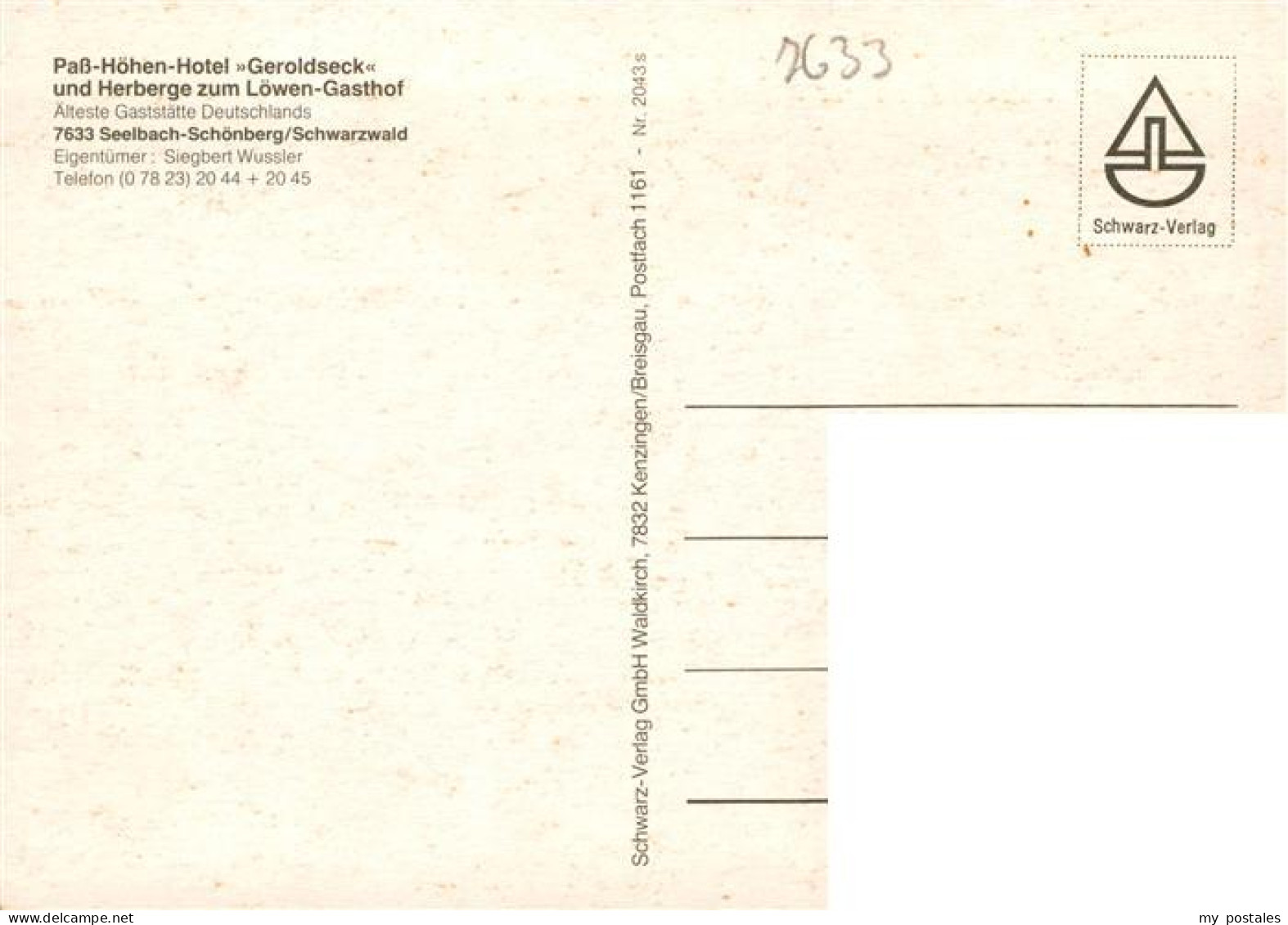 73931428 Schoenberg_Seelbach Herberge Loewen - Autres & Non Classés