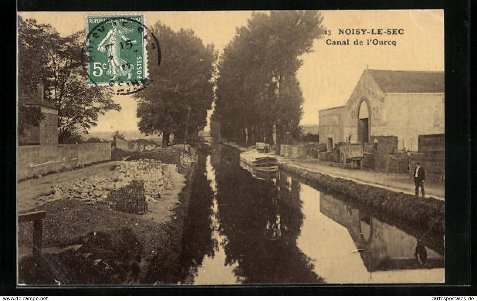 CPA Noisy-Le-Sec, Canal De L`Ourcq  - Noisy Le Sec