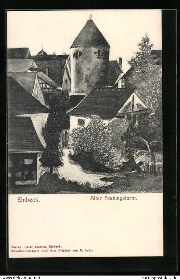 Künstler-AK Einbeck, Alter Festungsturm  - Einbeck