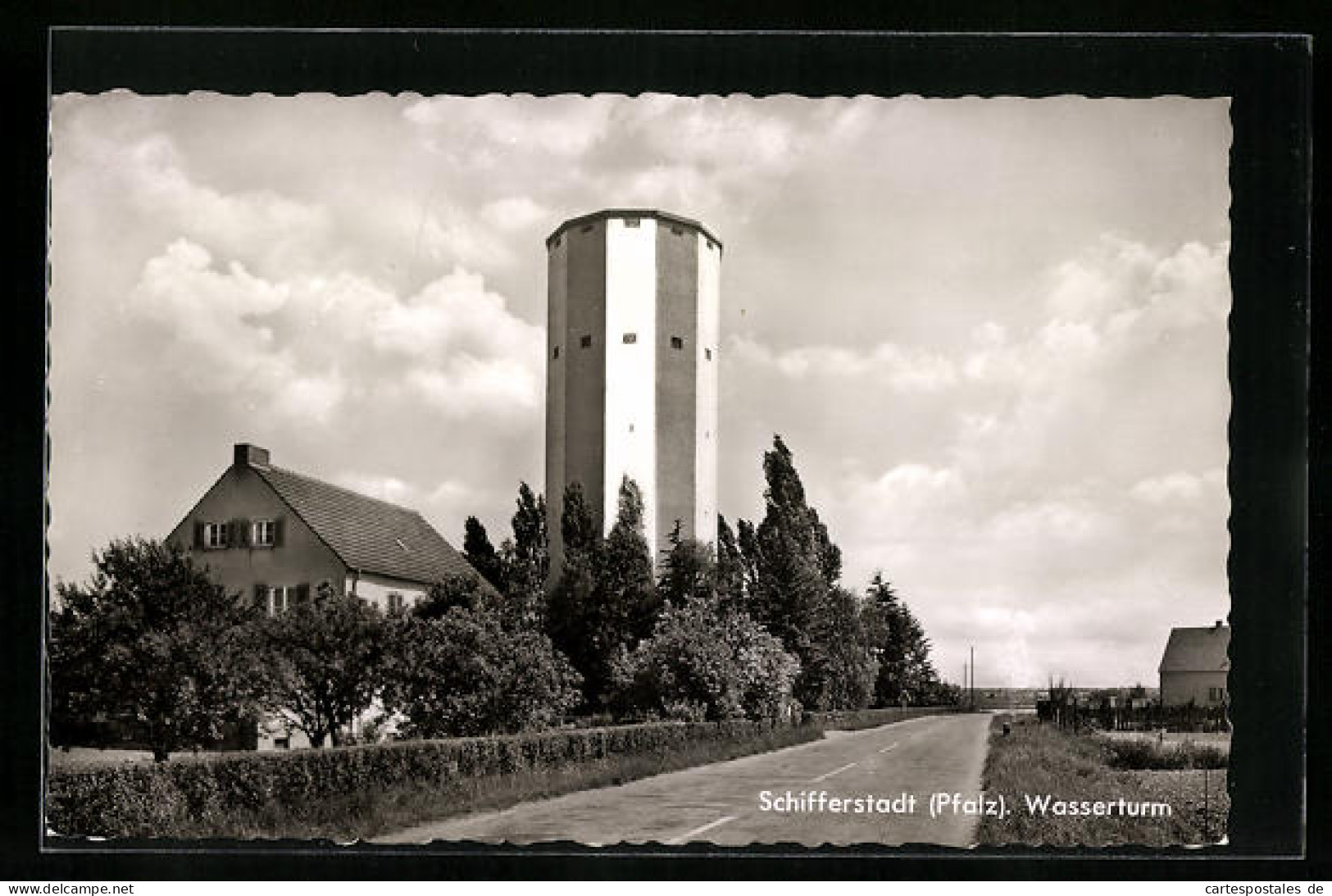 AK Schifferstadt, Strassenpartie Am Wasserturm  - Schifferstadt