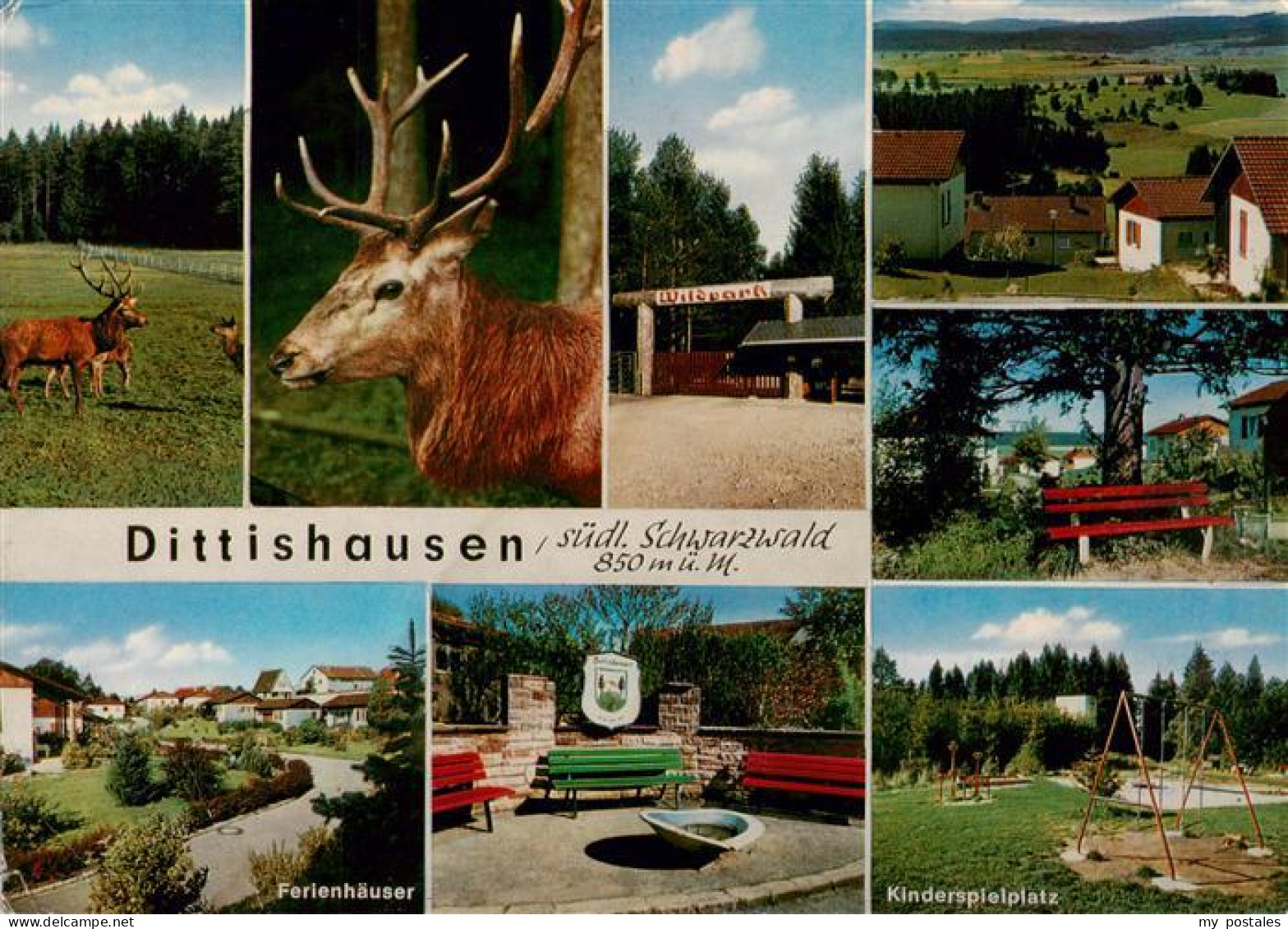 73931203 Dittishausen_Loeffingen Hirsche Wildpark Ferienhaeuser Kinderspielplatz - Altri & Non Classificati