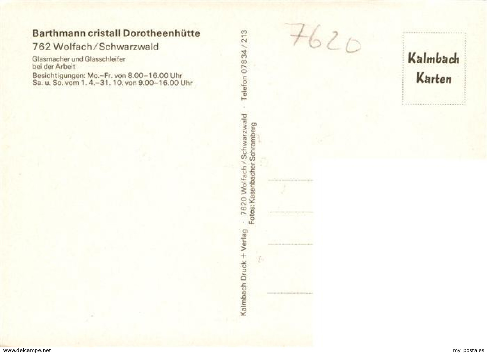 73931165 Wolfach_Schwarzwald Dorotheenhuette Barthmann Cristall Glasmacher Und G - Wolfach