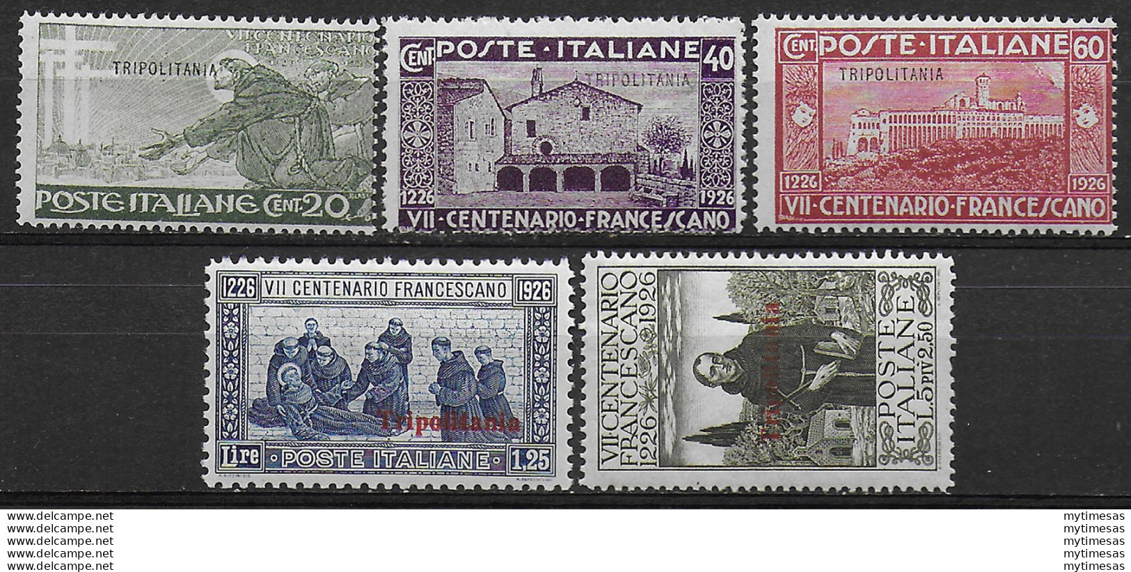 1926 Tripolitania San Francesco 6v. MNH Sassone N. 28/32 - Autres & Non Classés