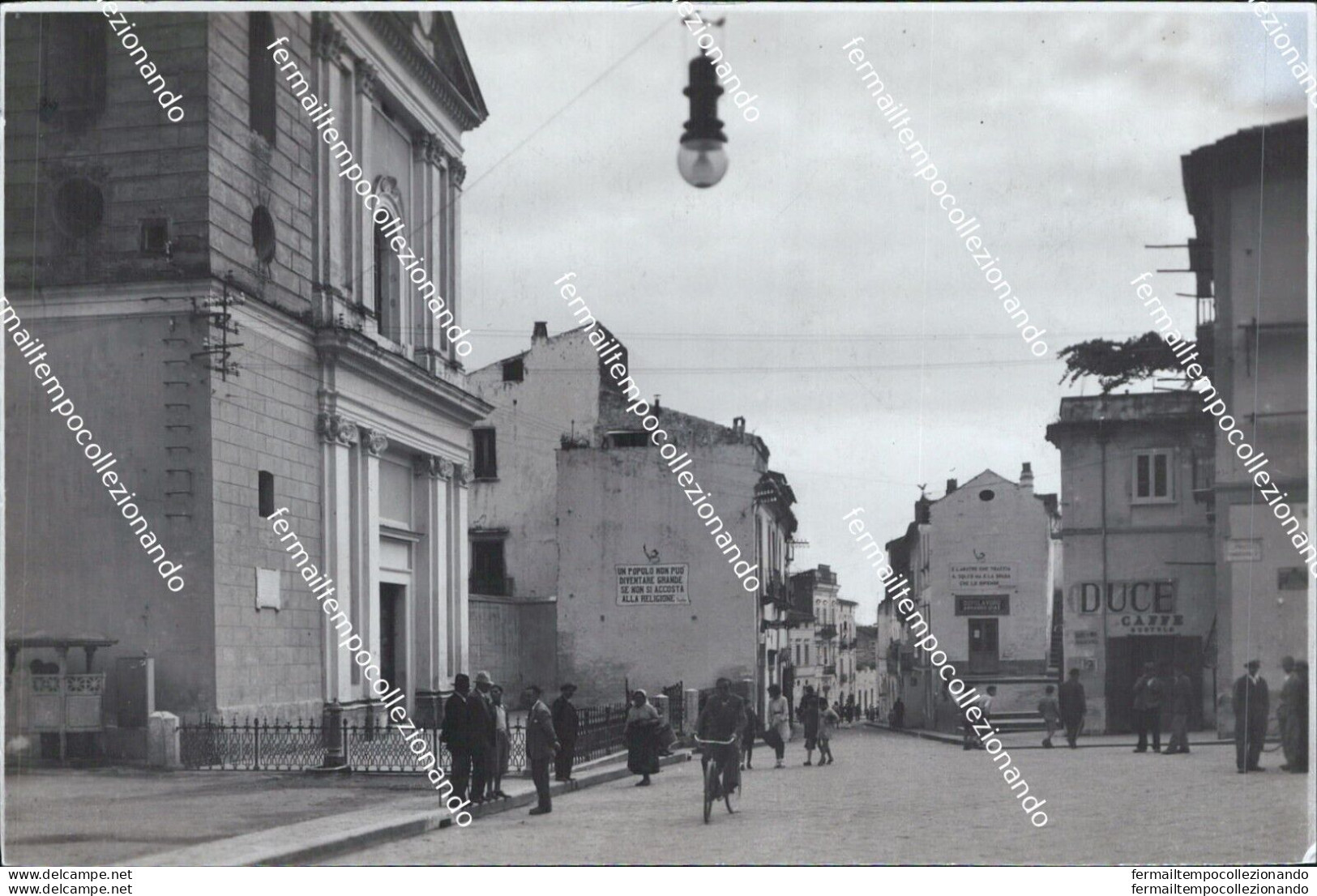 Az331 Bozza Fotografica Sparanise Piazza Umberto I Caserta Campania 1936 - Caserta