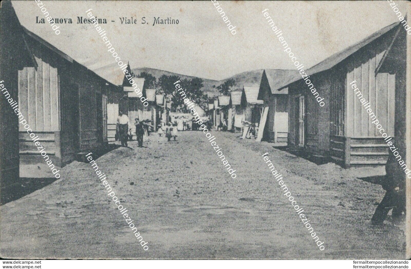 Bc133 Cartolina La Nuova Messina Viale S.martino 1911 Sicilia - Messina