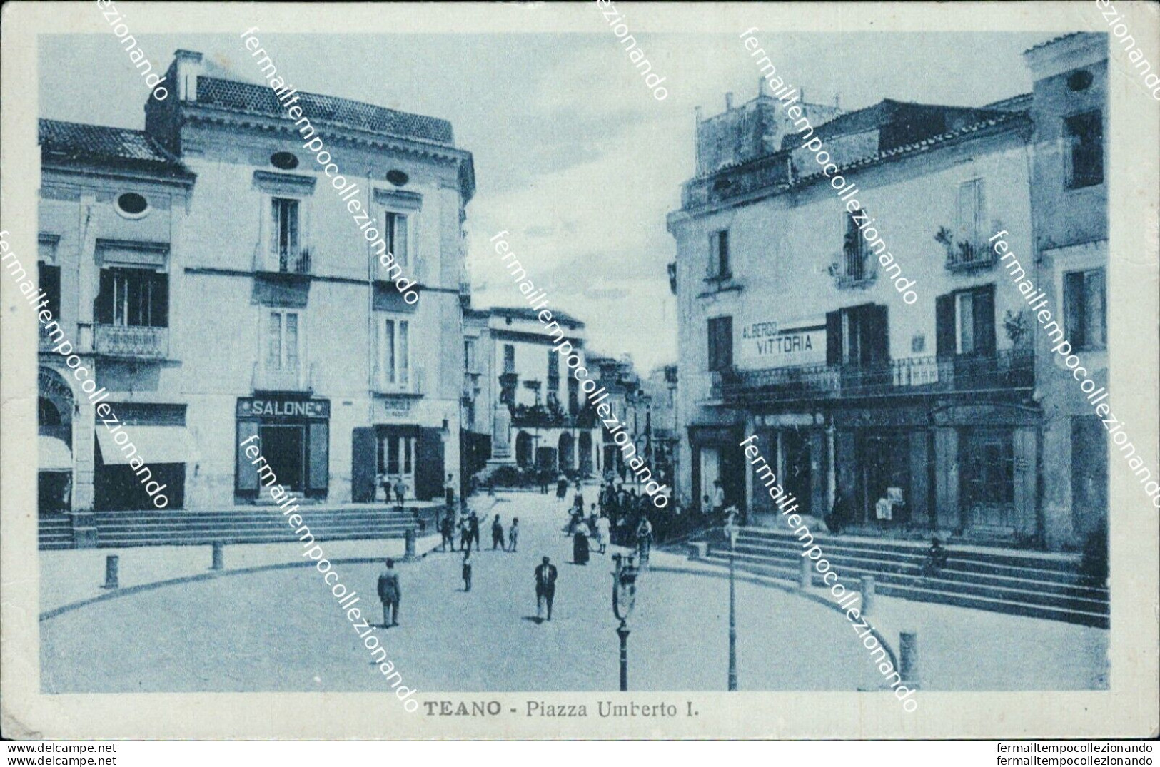 Al646 Cartolina Teano Piazza Umberto I Provincia Di Caserta - Caserta