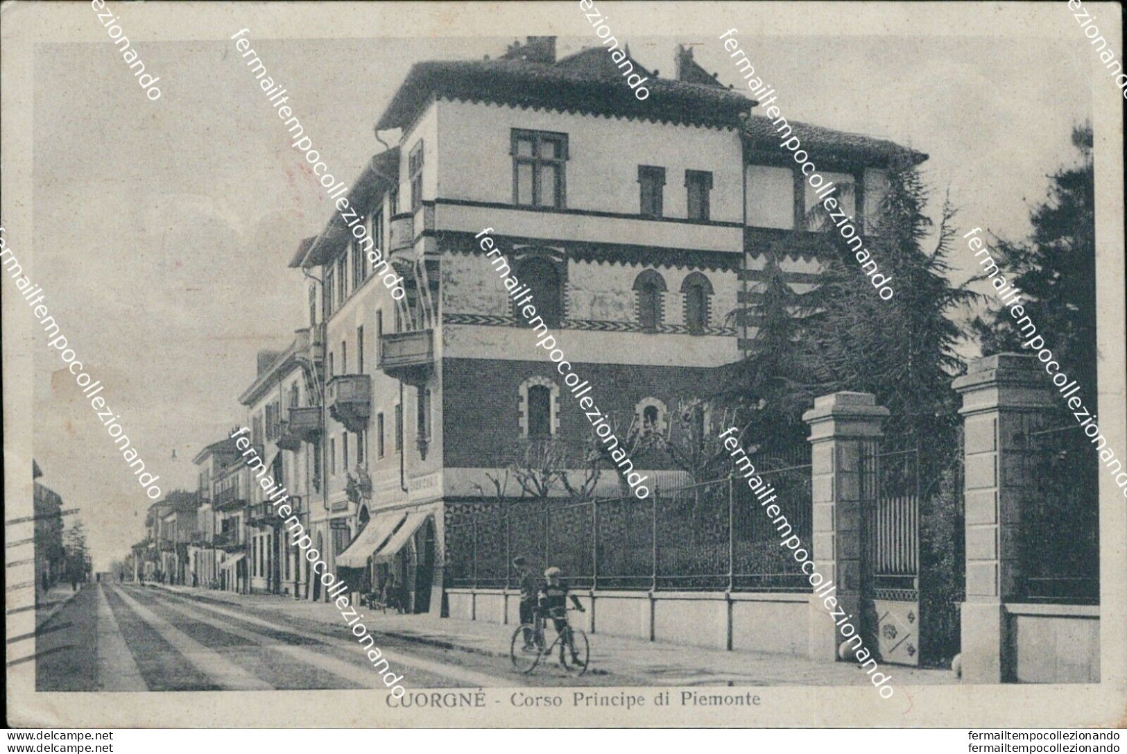 Al658 Cartolina Cuorgne' Corso Principe Di Piemonte Provincia Di Torino - Sonstige & Ohne Zuordnung