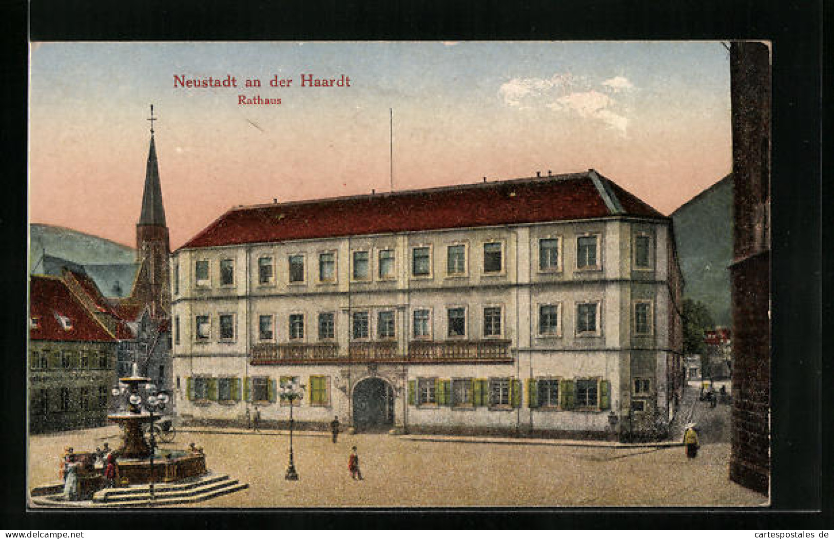 AK Neustadt An Der Haardt, Rathaus Mit Vorplatz  - Neustadt (Weinstr.)