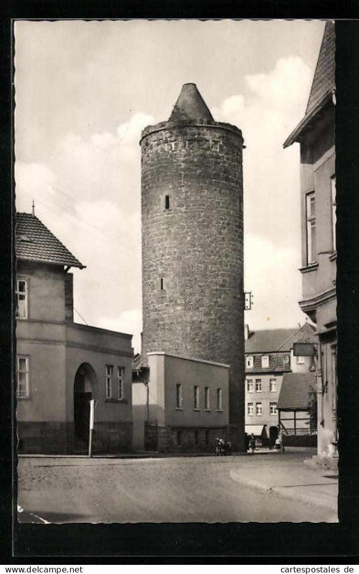 AK Vacha /Rhön, Strassenpartie Mit Sicht Zum Storchenturm  - Vacha