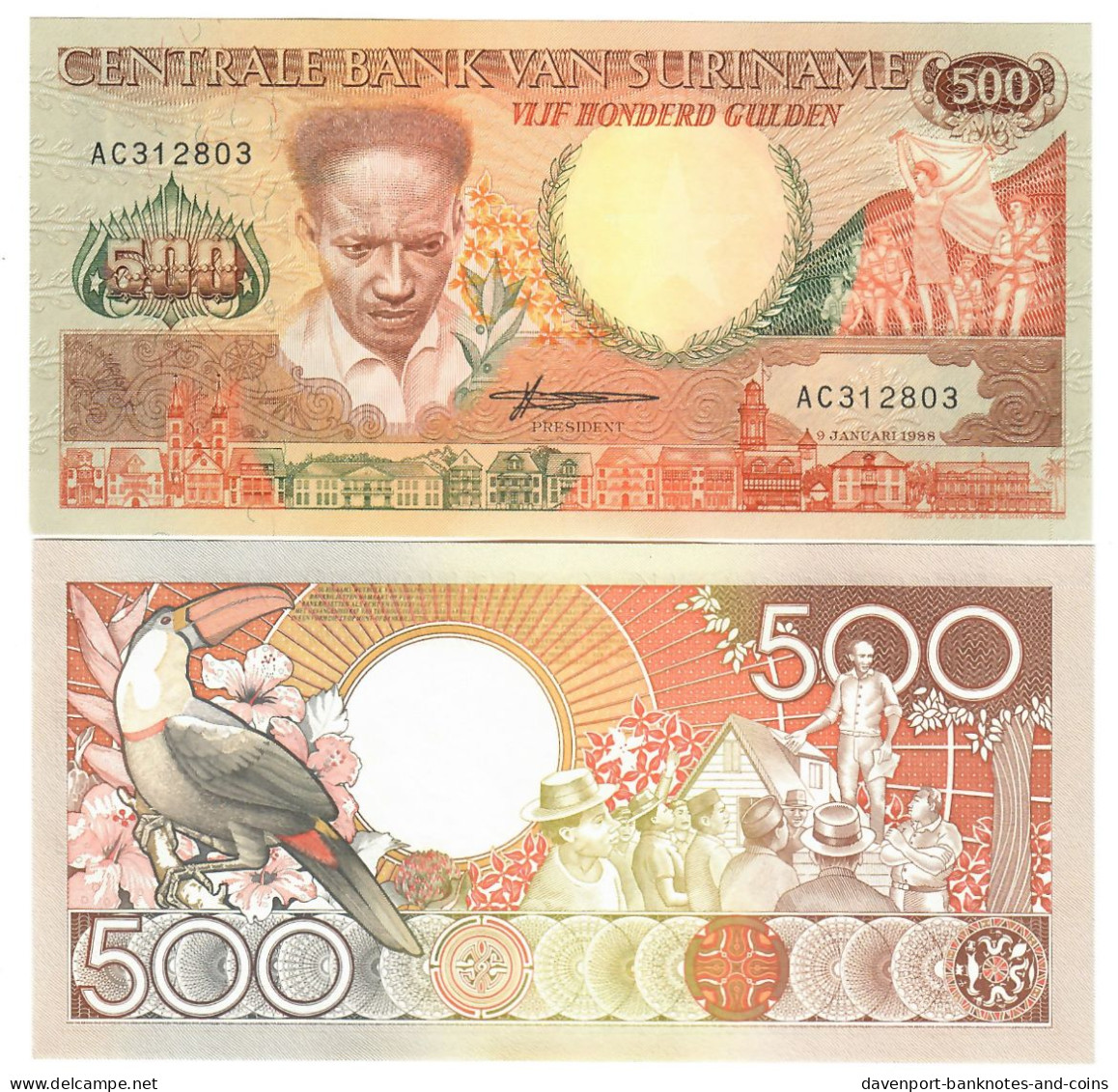 Suriname 500 Gulden 1988 UNC - Suriname