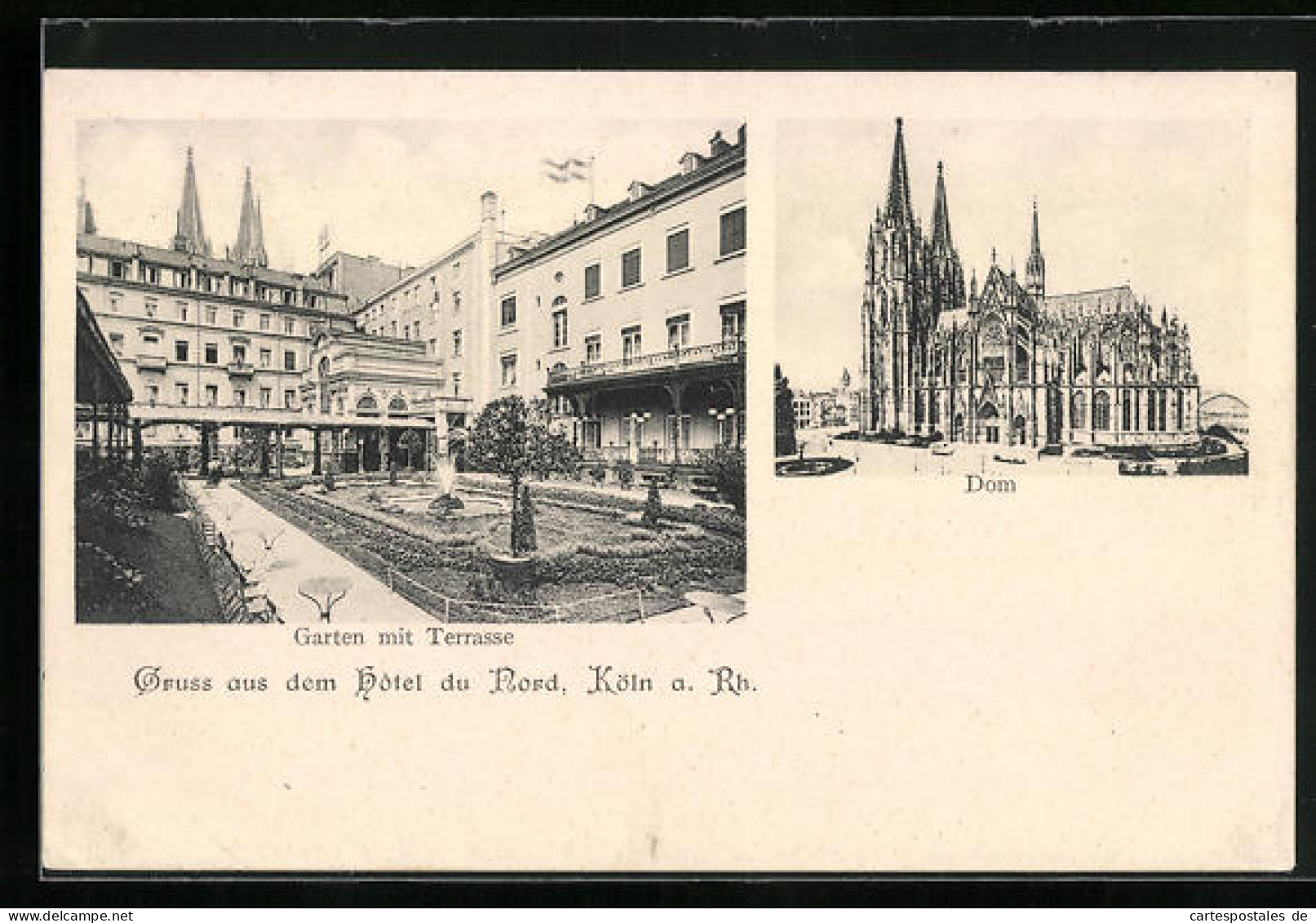 AK Köln A. Rhein, Hotel Du Nord, Garten Mit Terrasse, Kölner Dom  - Koeln