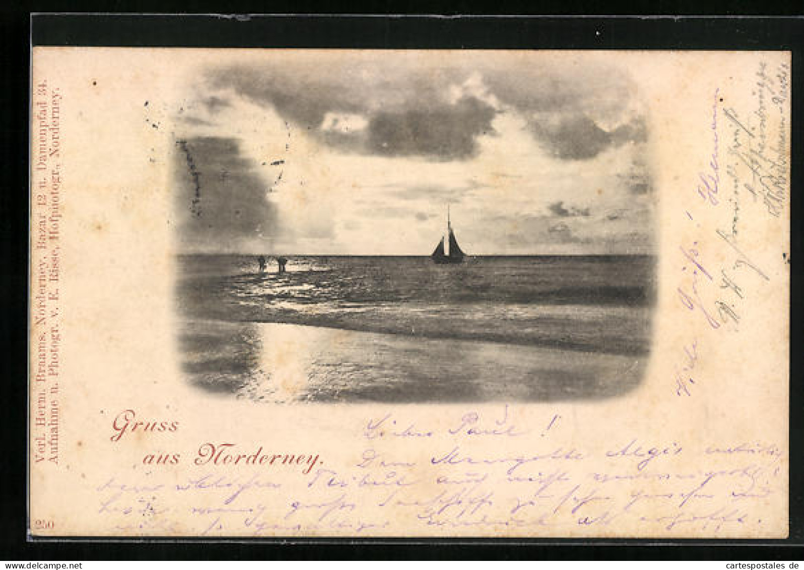 AK Norderney, Segelboot Auf Dem Meer  - Norderney