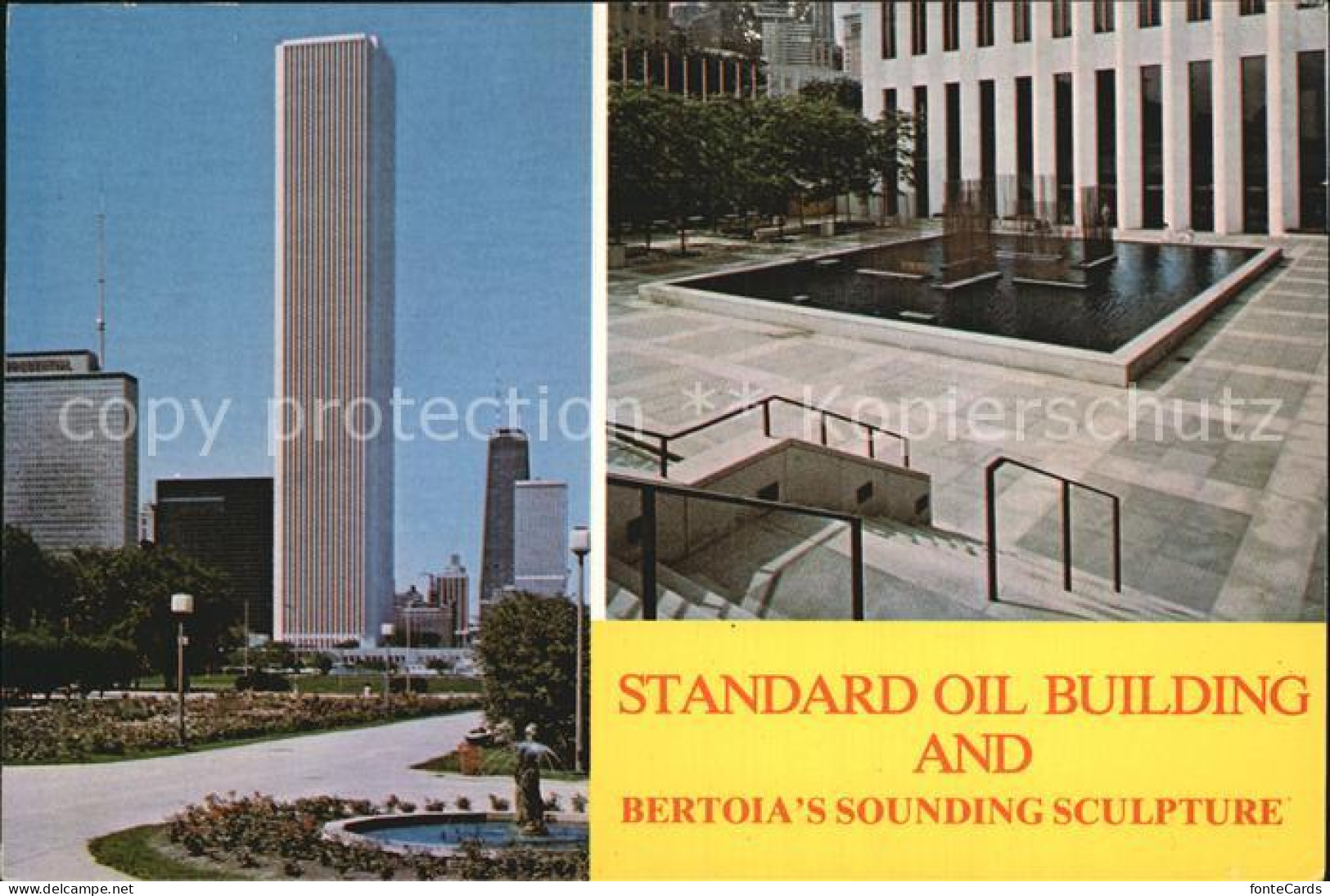 72478609 Chicago_Illinois Standard Old Building Bertoias Sounding Sculpture - Sonstige & Ohne Zuordnung