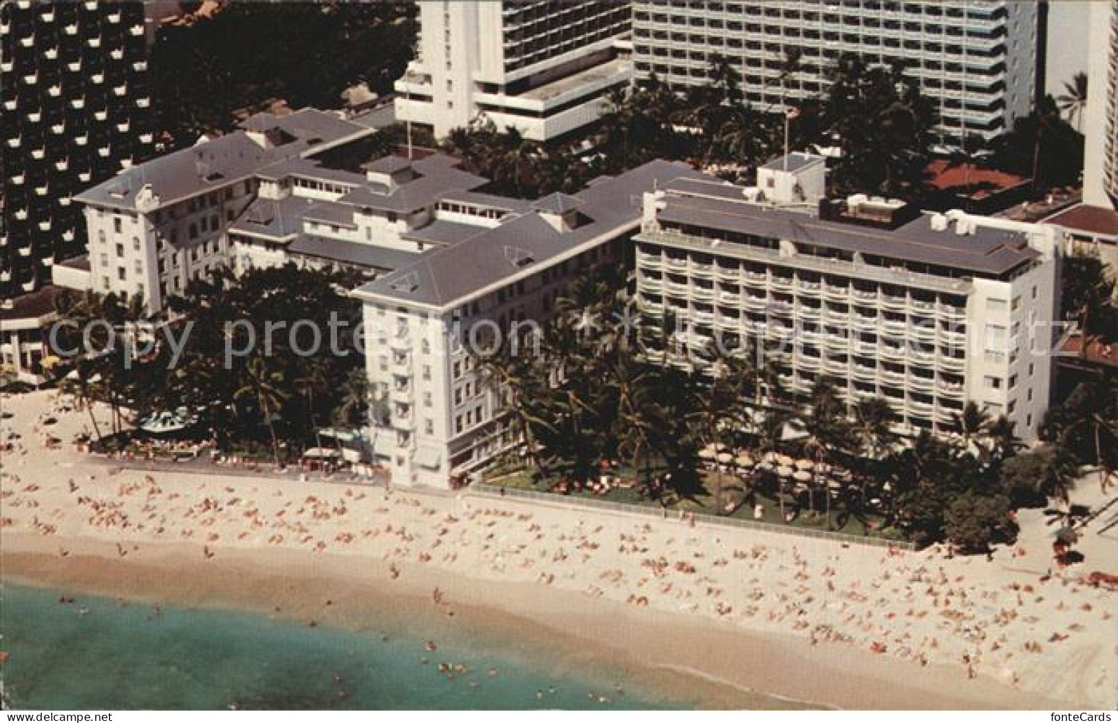 72477419 Waikiki Fliegeraufnahme The Moana Hotel  - Autres & Non Classés