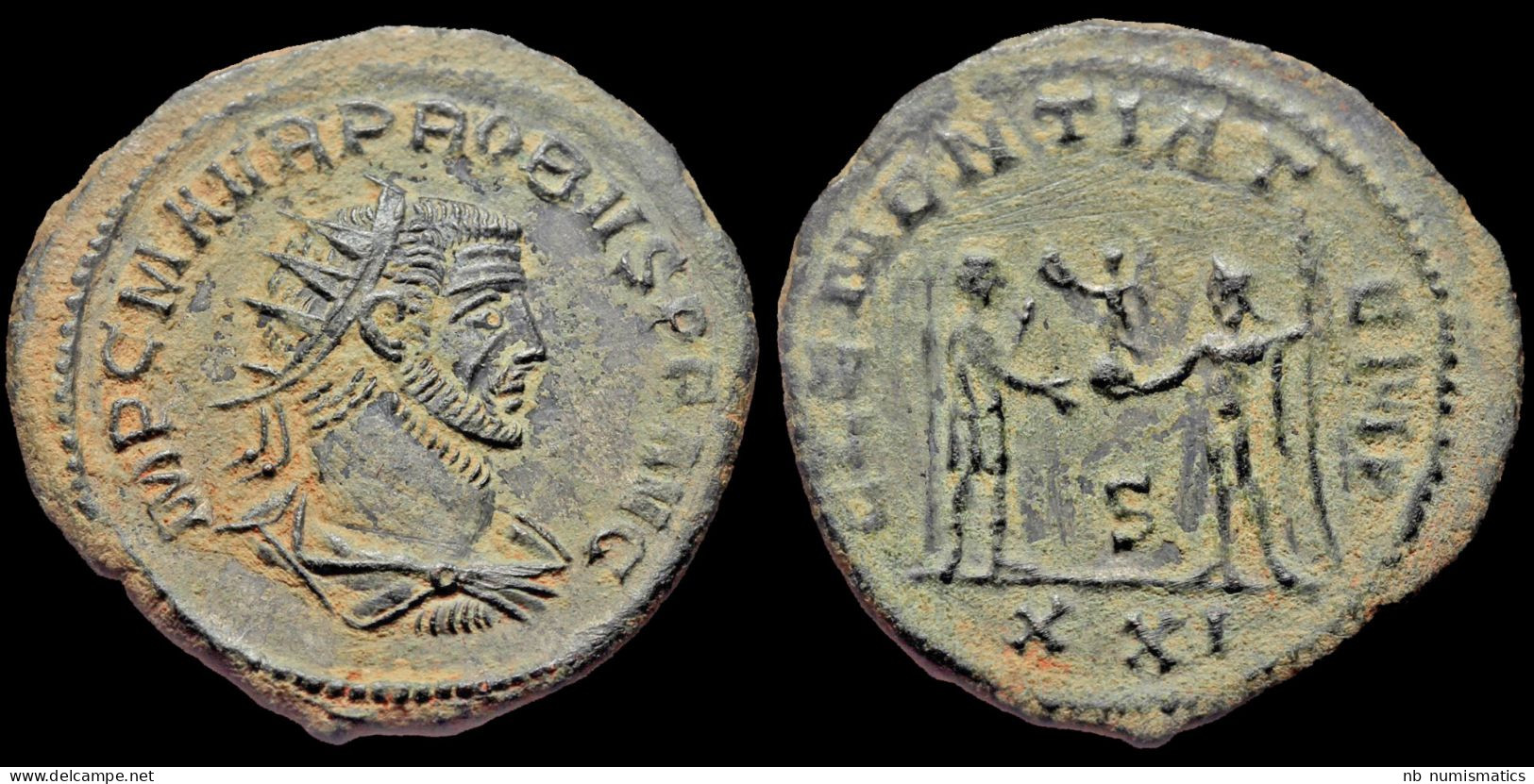 Probus AE  Antoninianus Emperor Receiving Globe From Jupiter - L'Anarchie Militaire (235 à 284)