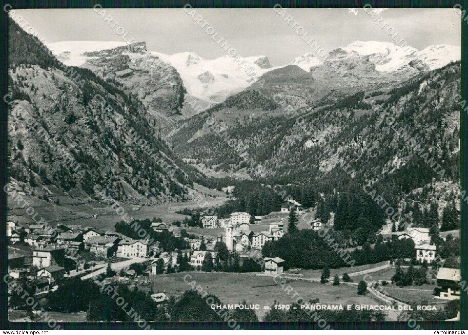 Aosta Ayas Champoluc Ghiacciai Del Rosa PIEGA Foto FG Cartolina KB1592 - Aosta