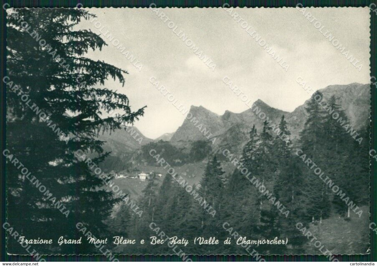 Aosta Champorcher Grand Mont Blanc Bec Raty Foto FG Cartolina KB1640 - Aosta