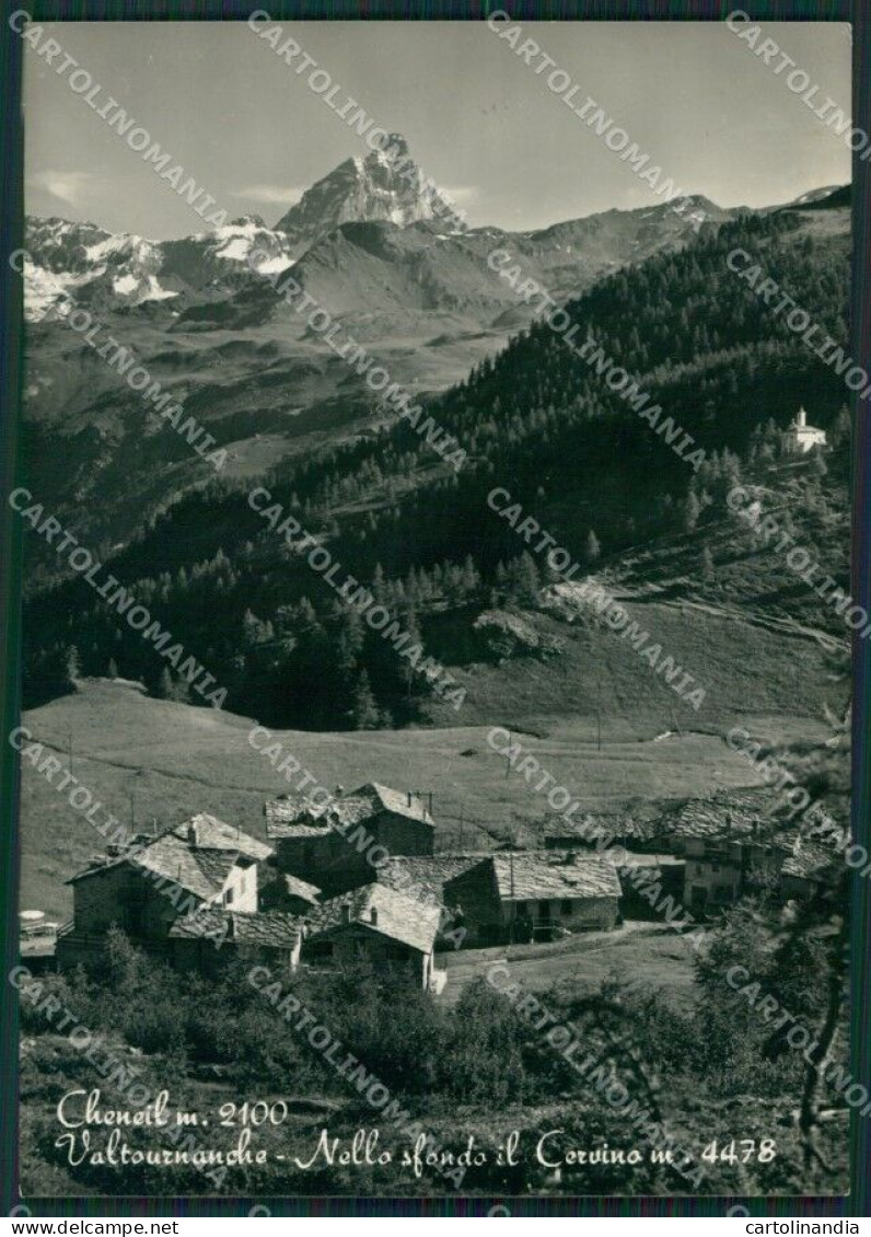 Aosta Valtournenche Cheneil Cervino Foto FG Cartolina KB1685 - Aosta