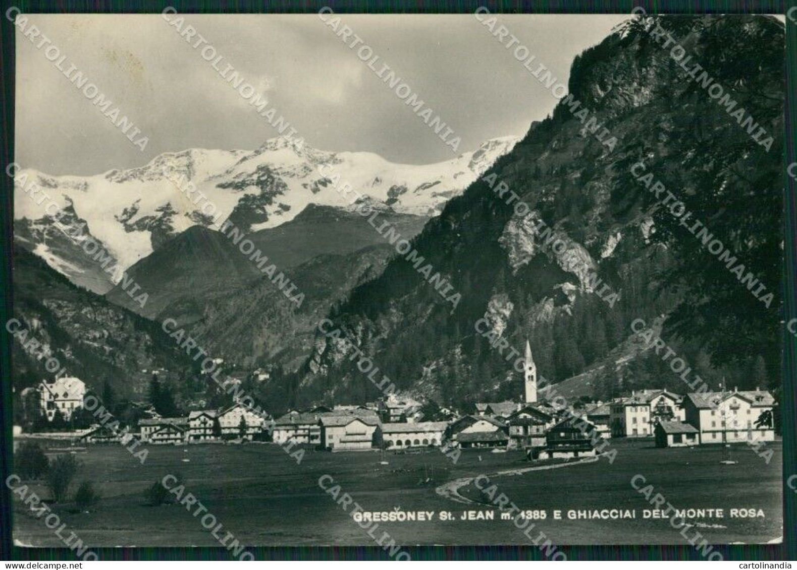 Aosta Gressoney Saint Jean Ghiacciai Monte Rosa ABRASA Foto FG Cartolina KB1703 - Aosta