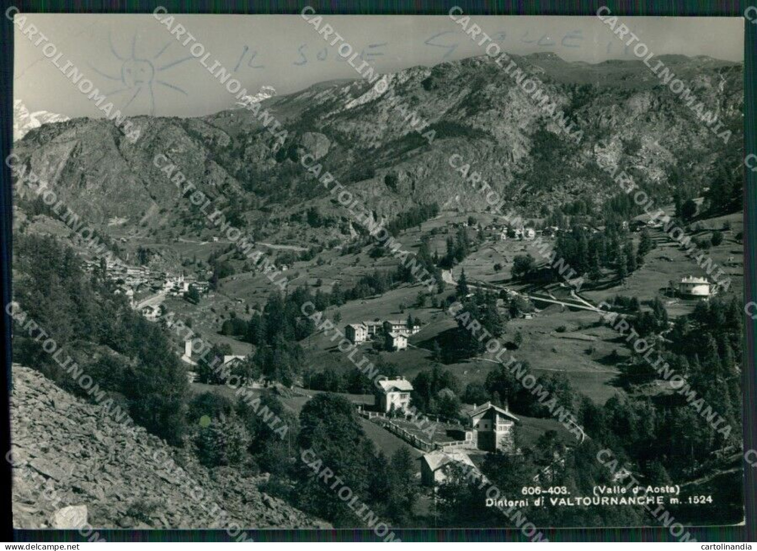 Aosta Valtournanche PIEGA Foto FG Cartolina KB1711 - Aosta