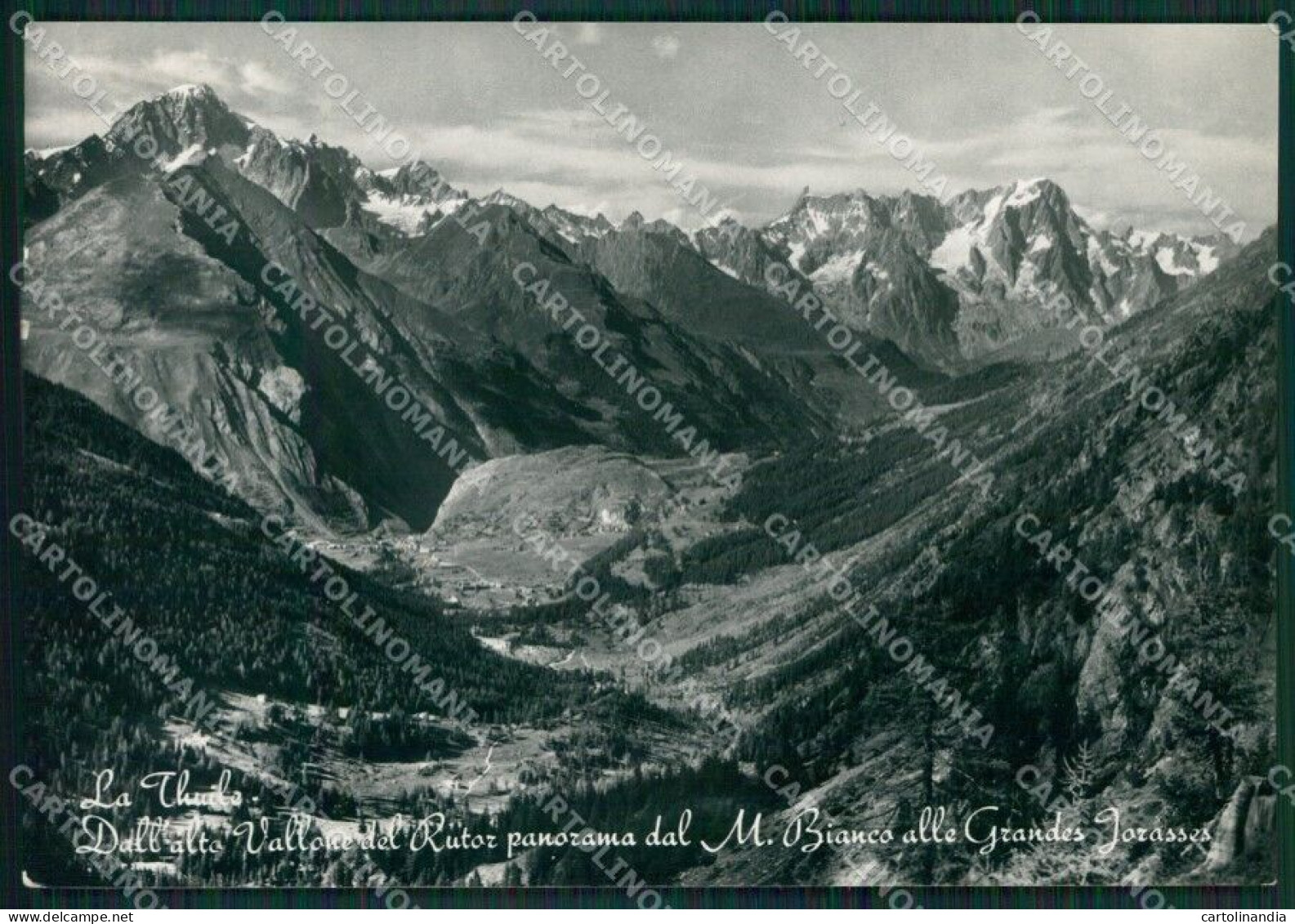 Aosta La Thuile Monte Bianco E Grandes Jorasses Foto FG Cartolina KB1716 - Aosta
