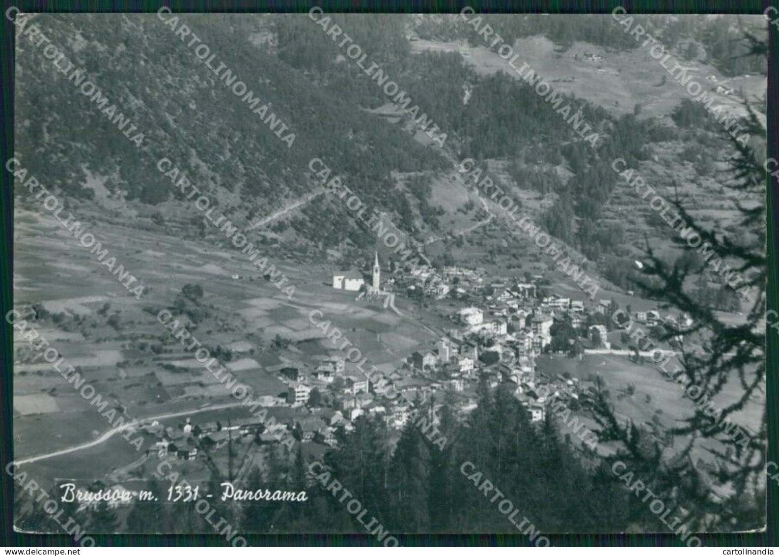 Aosta Brusson COLLA Foto FG Cartolina KB1804 - Aosta