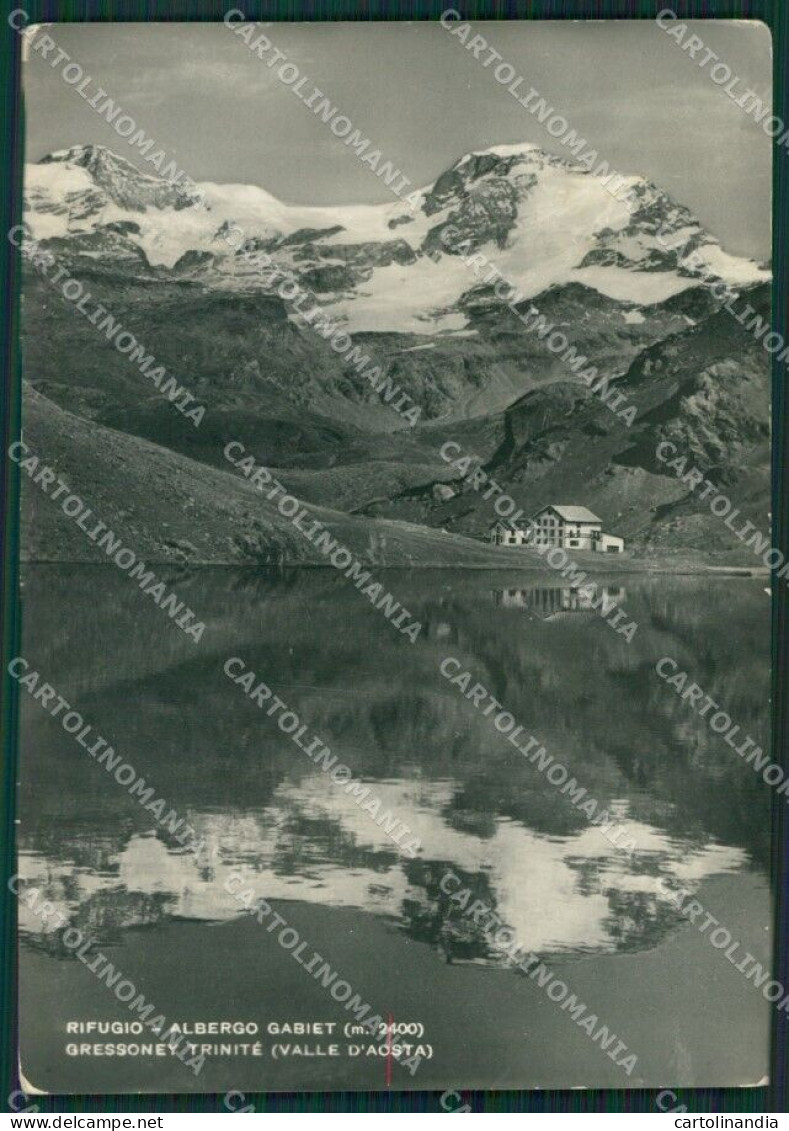 Aosta Gressoney La Trinitè Rifugio Gabiet Lago ABRASA Foto FG Cartolina KB1845 - Aosta