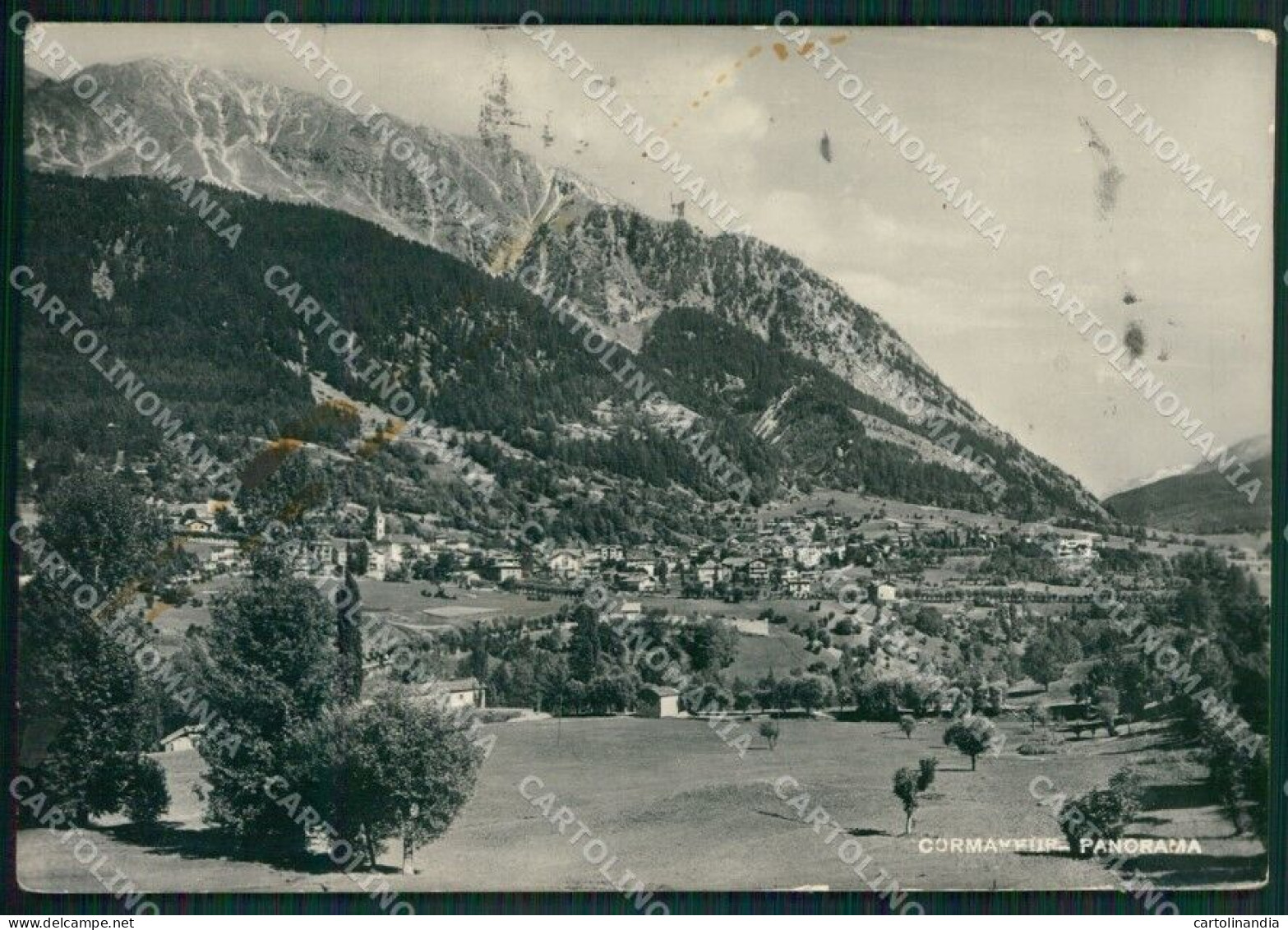 Aosta Courmayeur ABRASA MACCHIE PIEGHE Foto FG Cartolina KB1855 - Aosta