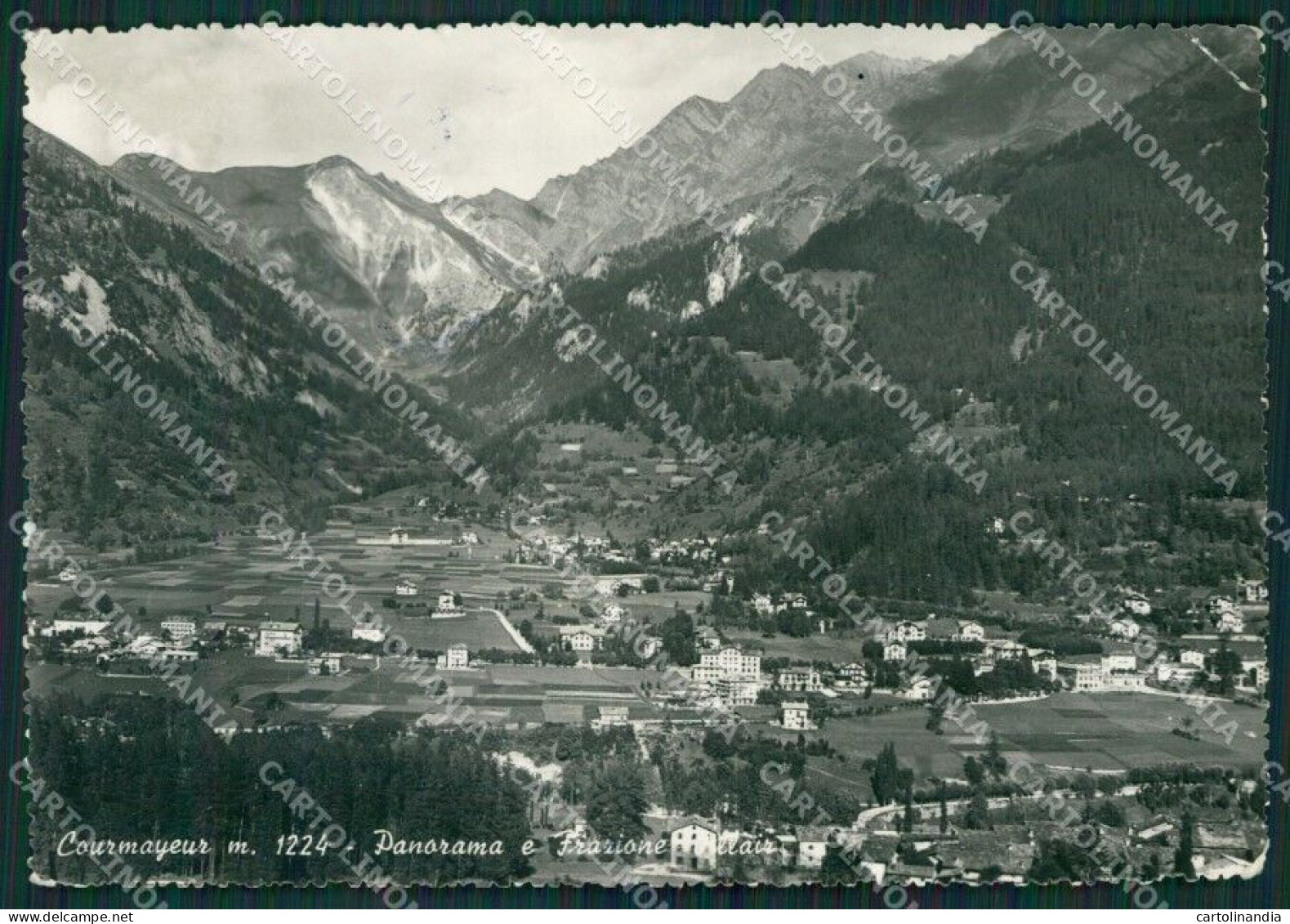 Aosta Courmayeur Villair COLLA PIEGA Foto FG Cartolina KB1875 - Aosta