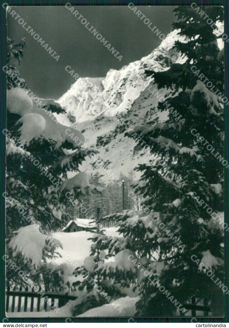 Aosta Rhémes Notre Dame Nevicata Foto FG Cartolina KB1942 - Aosta