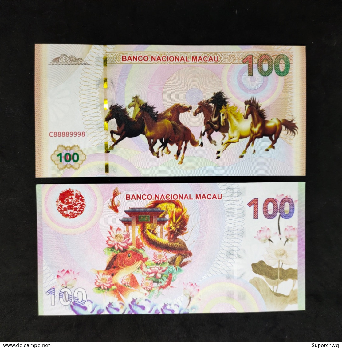 China Banknote Collection ，Longma Spirit Fluorescent Commemorative Note，UNC - Chine