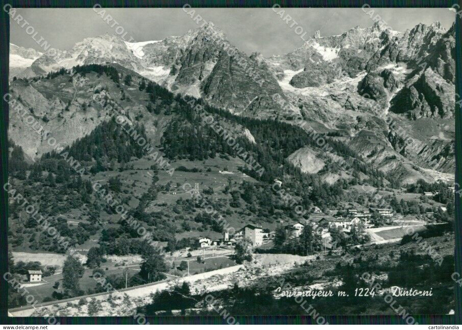 Aosta Courmayeur PIEGA Foto FG Cartolina KB1958 - Aosta