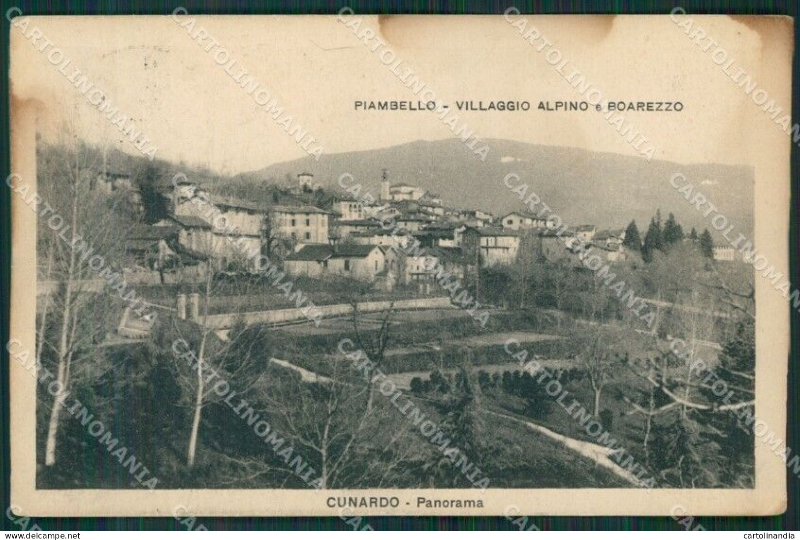 Varese Cunardo Piambello E Boarezzo TRACCE UMIDO MACCHIE Cartolina KV4403 - Varese