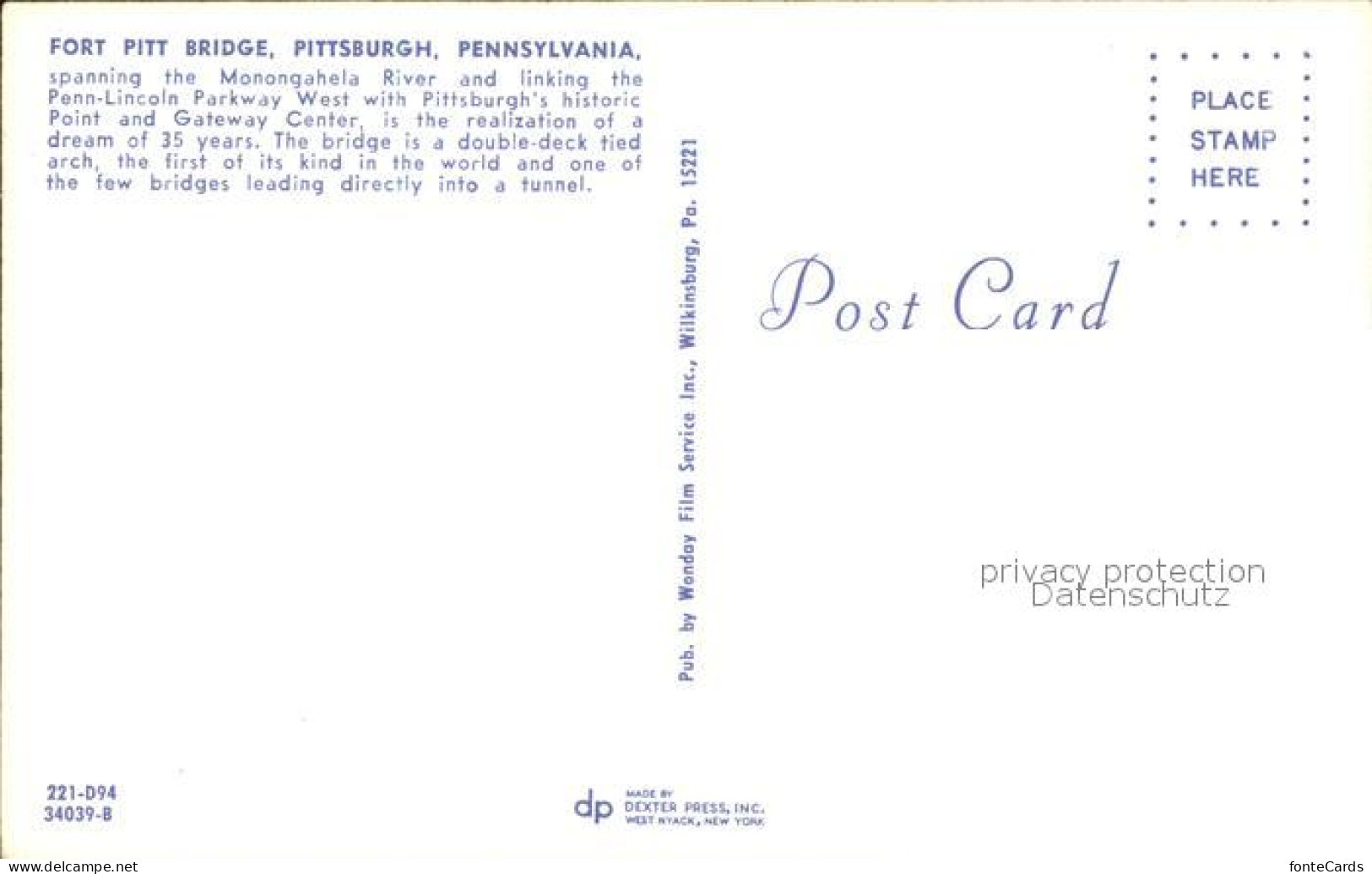 72463483 Pittsburgh Fort Pitt Bridge Pittsburgh - Other & Unclassified