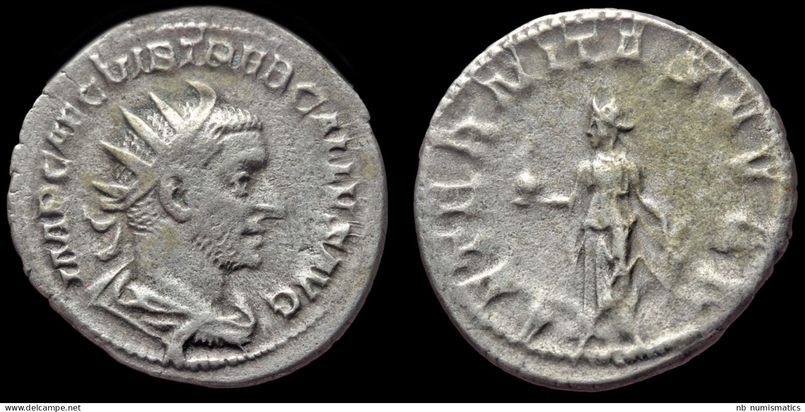 Trebonianus Gallus AR Antoninianus Aeternitas Standing Left - La Crisis Militar (235 / 284)