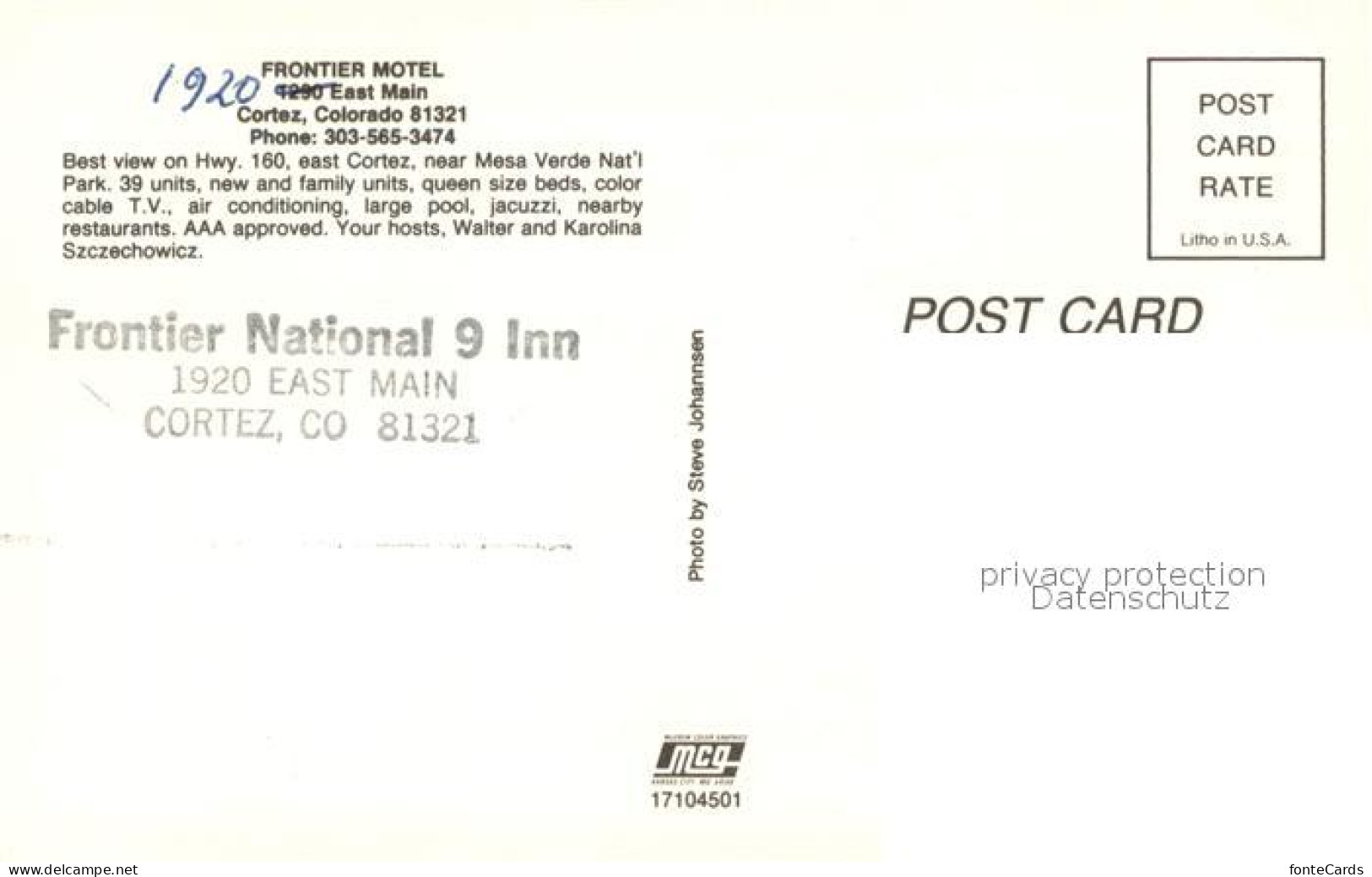 73668081 Cortez Colorado Frontier Motel Pool Appartement Cortez Colorado - Other & Unclassified