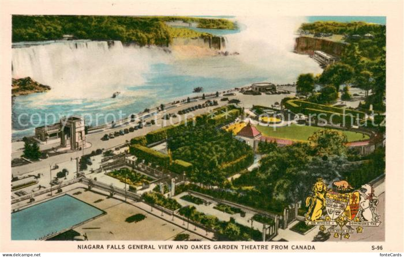 73646754 Niagara Falls Ontario General View And Oakes Garden Theatre From Canada - Unclassified