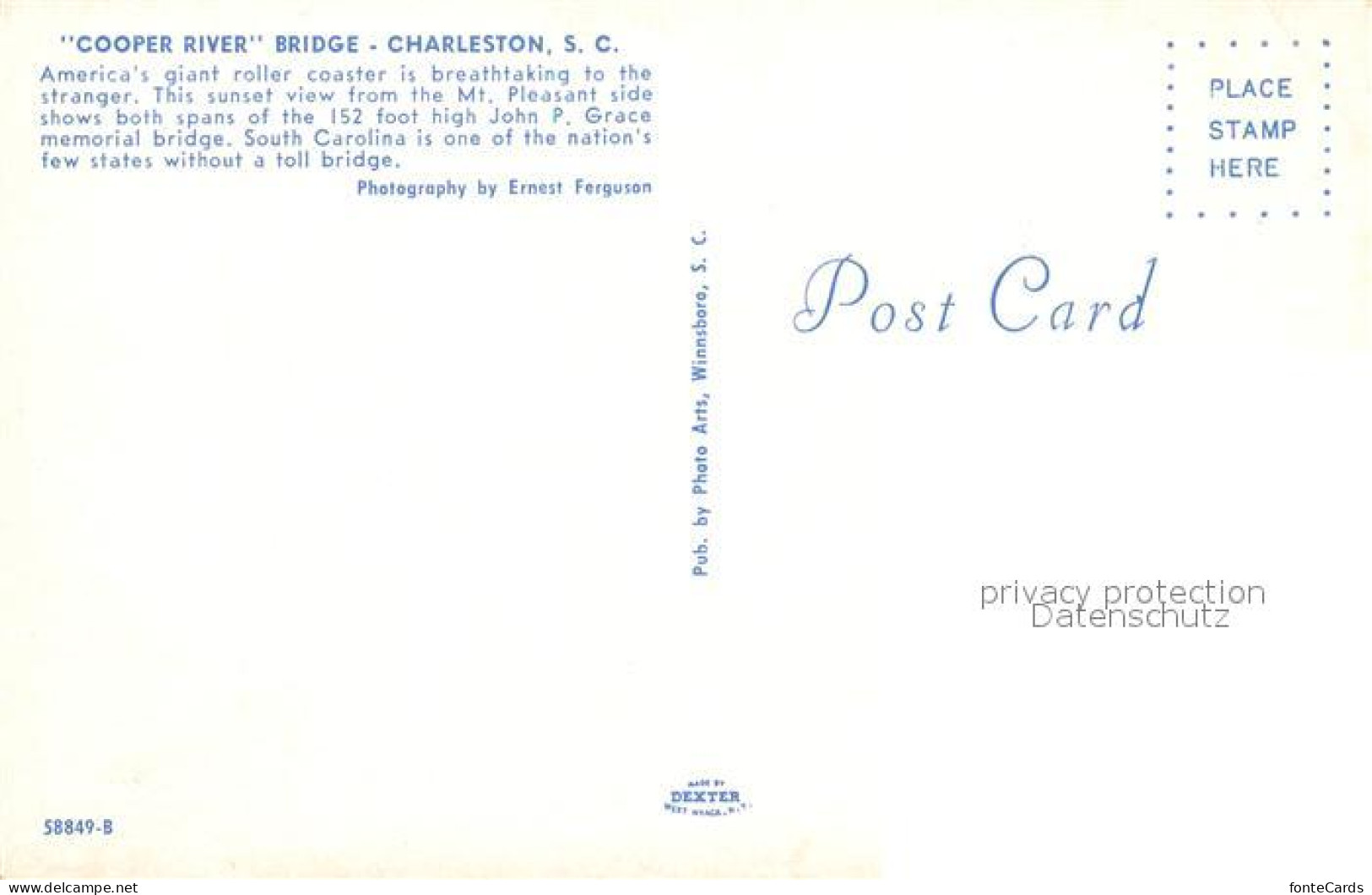 73057874 Charleston_South_Carolina Cooper River Bridge  - Altri & Non Classificati