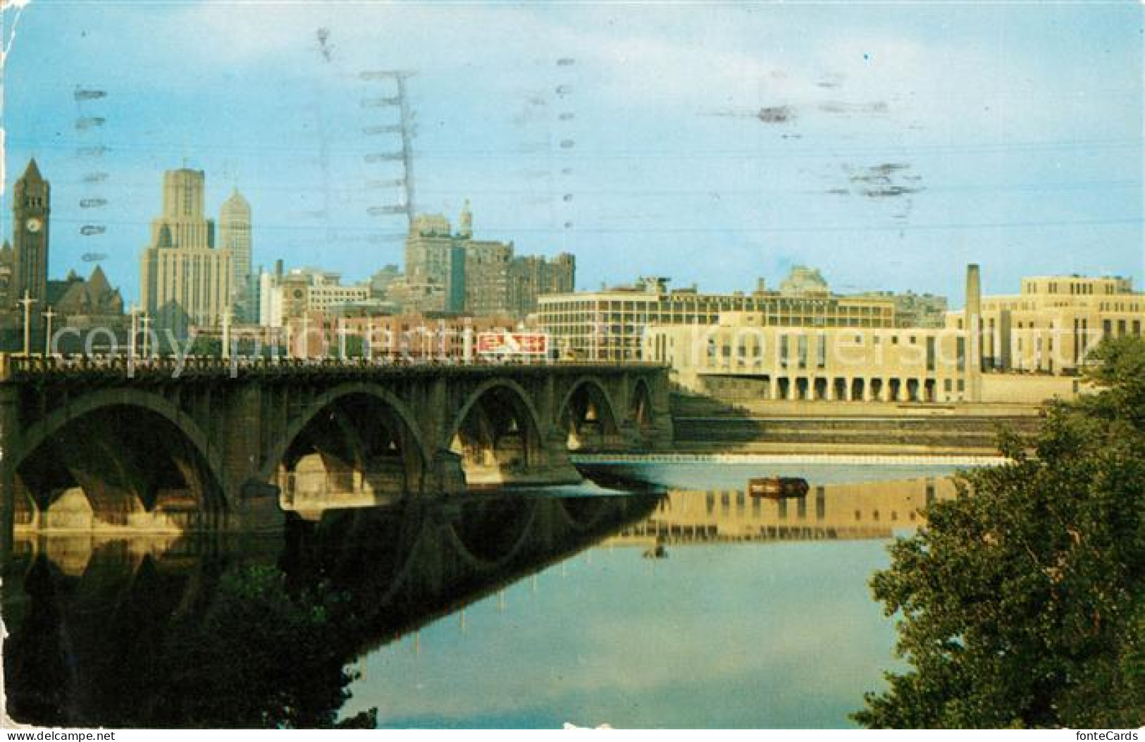 73057276 Minneapolis_Minnesota Minn Loop Skyline Overlooking The Third Avenue Br - Sonstige & Ohne Zuordnung