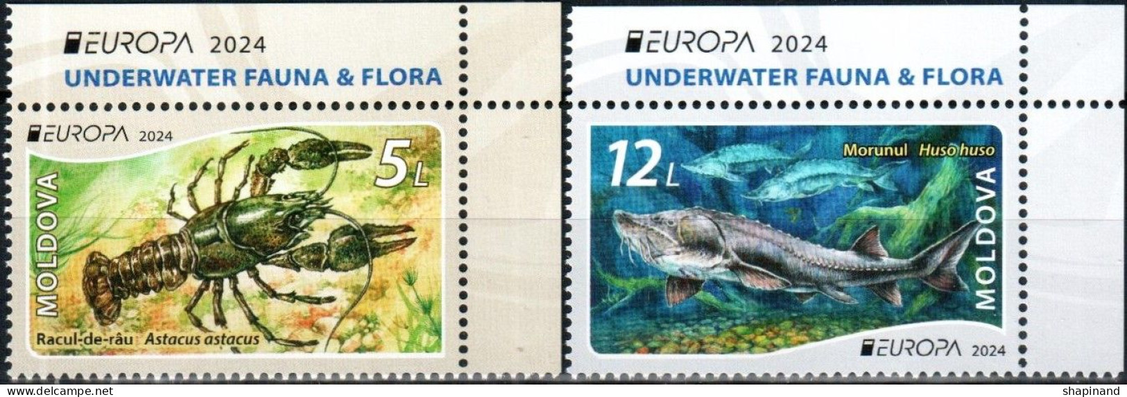 Moldova 2024 "Europa" Underwater Flora And Fauna.2v Quality:100% - Moldavie