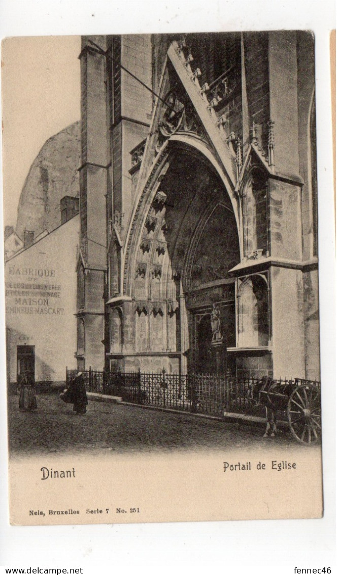 BELGIQUE - DINANT - Portail De L'Eglise  - Animée - 1913 (K138) - Dinant