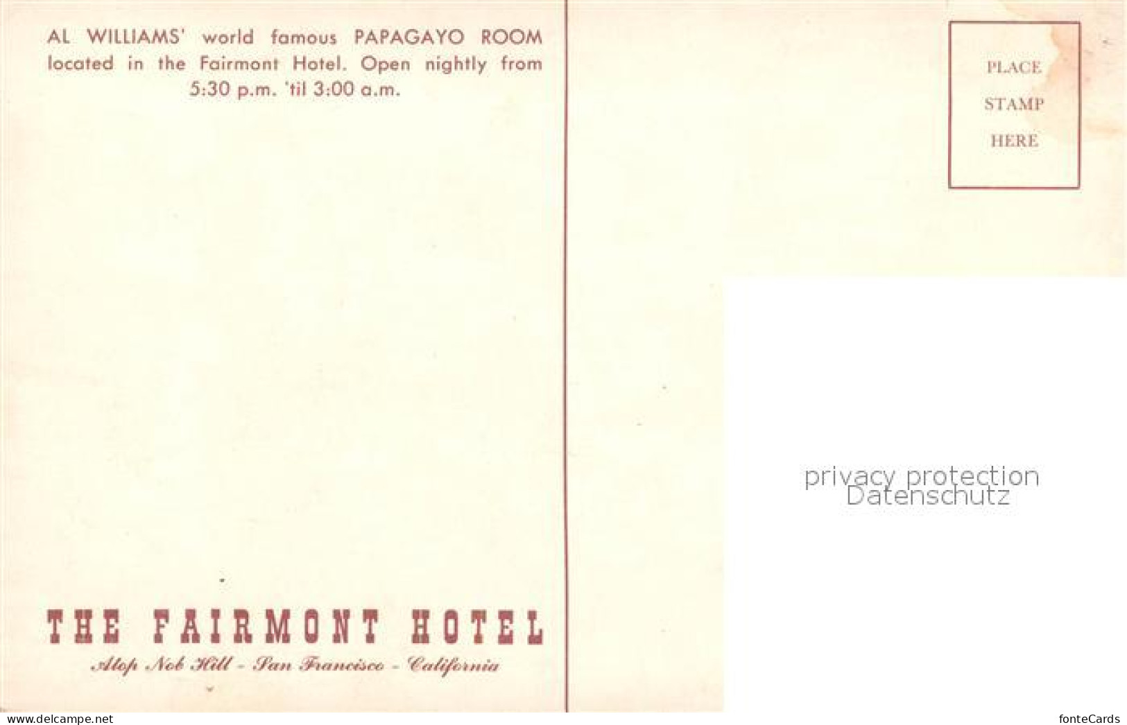 73057193 San_Francisco_California The Fairmont Hotel Al Williams Papagayo Room - Otros & Sin Clasificación