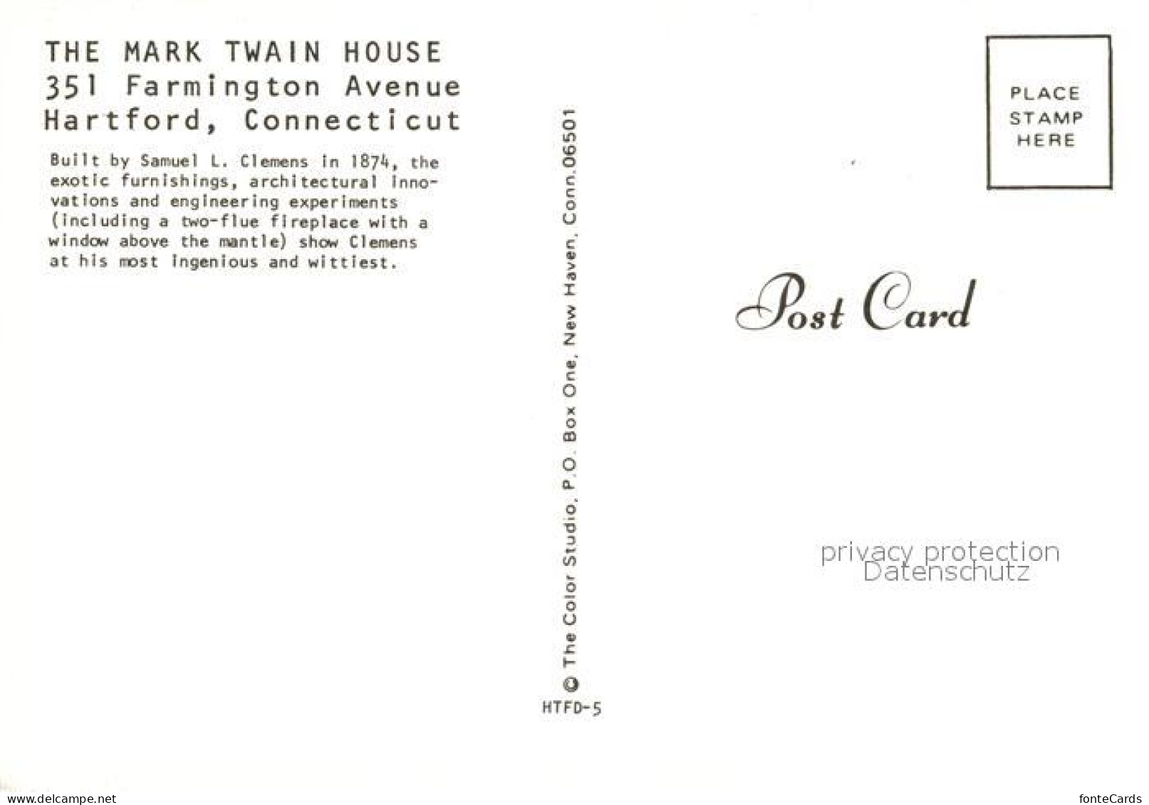 73055871 Hartford_Connecticut The Mark Twain House - Sonstige & Ohne Zuordnung